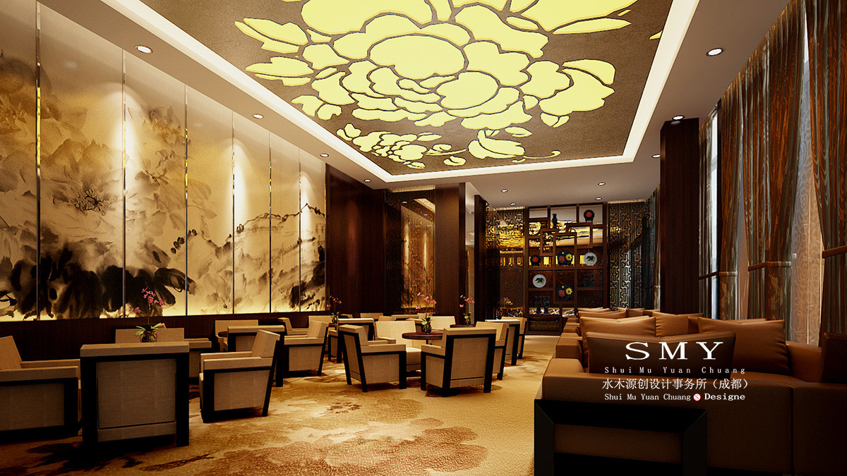 牡丹酒店裝修設(shè)計，現(xiàn)代古典風(fēng)格